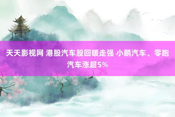天天影视网 港股汽车股回暖走强 小鹏汽车、零跑汽车涨超5%
