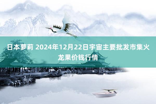 日本萝莉 2024年12月22日宇宙主要批发市集火龙果价钱行情