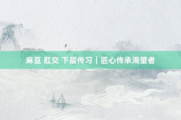 麻豆 肛交 下层传习｜匠心传承渴望者