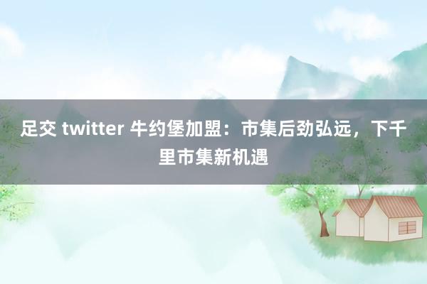 足交 twitter 牛约堡加盟：市集后劲弘远，下千里市集新机遇