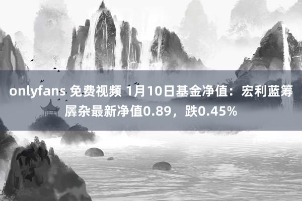 onlyfans 免费视频 1月10日基金净值：宏利蓝筹羼杂最新净值0.89，跌0.45%