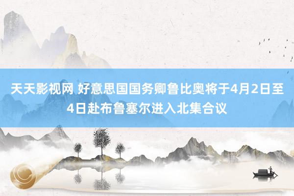 天天影视网 好意思国国务卿鲁比奥将于4月2日至4日赴布鲁塞尔进入北集合议