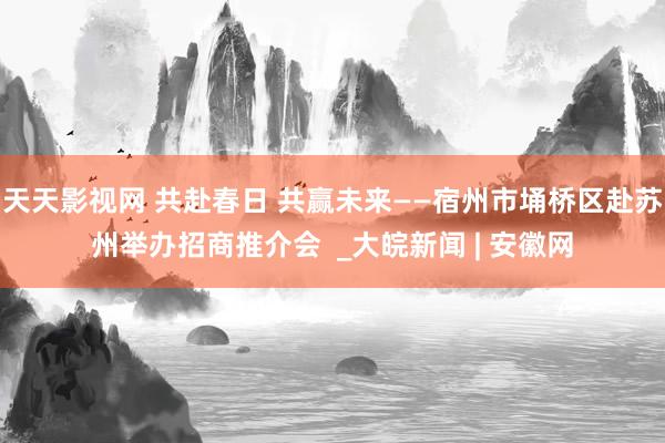 天天影视网 共赴春日 共赢未来——宿州市埇桥区赴苏州举办招商推介会  _大皖新闻 | 安徽网