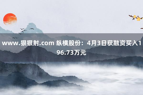 www.狠狠射.com 纵横股份：4月3日获融资买入196.73万元