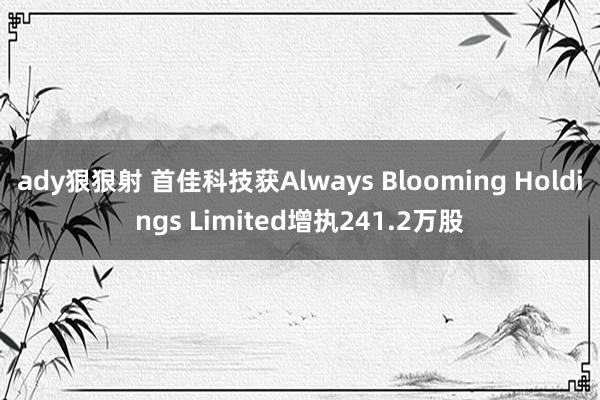 ady狠狠射 首佳科技获Always Blooming Holdings Limited增执241.2万股
