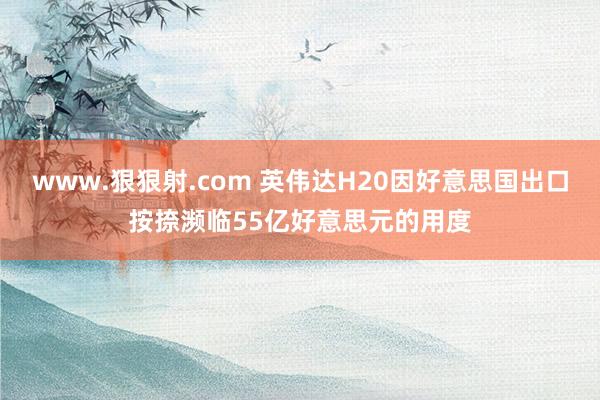 www.狠狠射.com 英伟达H20因好意思国出口按捺濒临55亿好意思元的用度