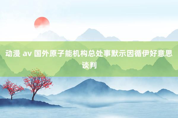 动漫 av 国外原子能机构总处事默示因循伊好意思谈判