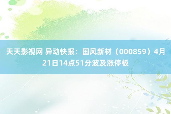 天天影视网 异动快报：国风新材（000859）4月21日14点51分波及涨停板