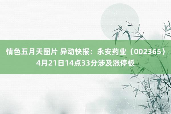 情色五月天图片 异动快报：永安药业（002365）4月21日14点33分涉及涨停板